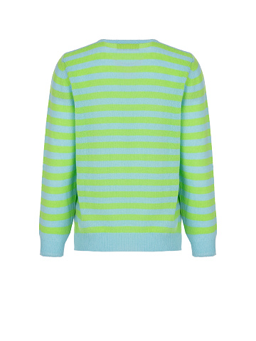 Green & Grey Striped Pullover, 2