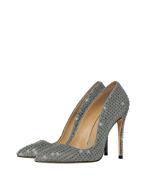 Grey Rhinestones Pumps, 1