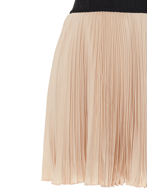 Beige Pleated Mini Skirt, 3 Beige Pleated Mini Skirt, 3