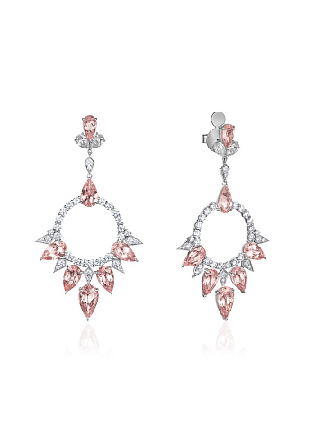Earrings with morganites and diamonds, 1