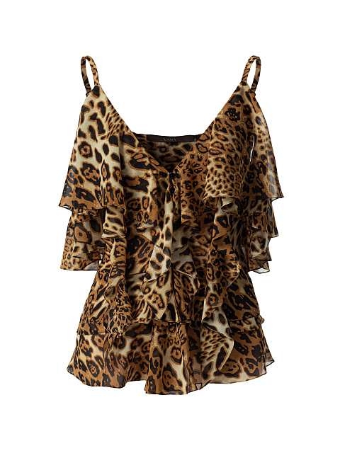 Chiffon top with a print, 1