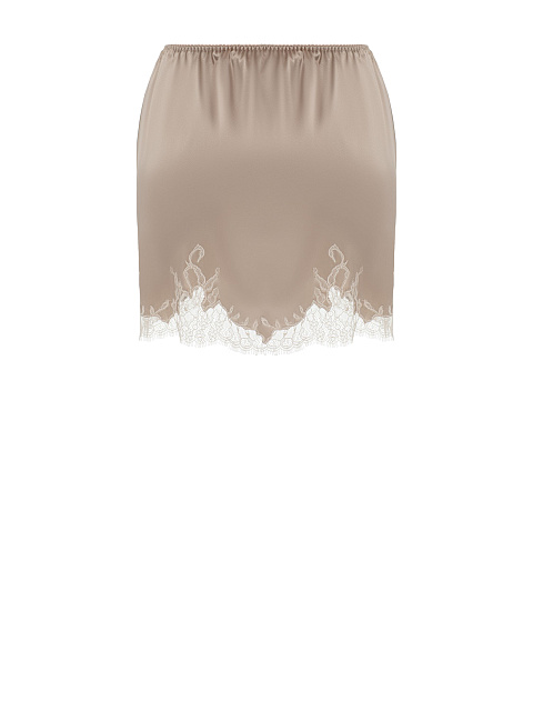 Beige lace mini skirt, 2