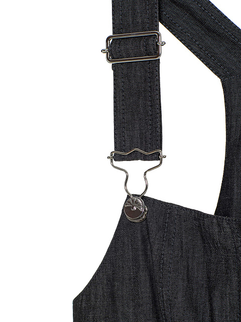 Black denim jumpsuit with rhinestones, 4 Black denim jumpsuit with rhinestones, 4