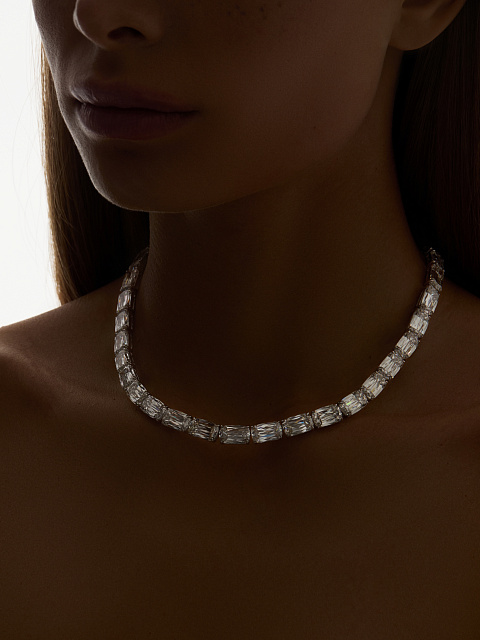 Necklace with LG cushion-cut diamonds, 4
