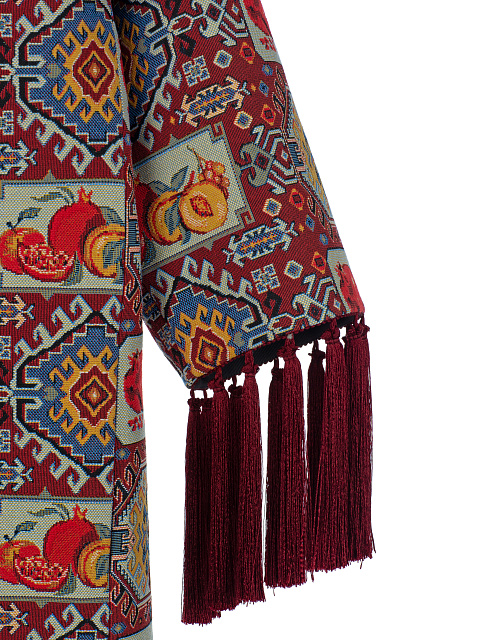 Red Pattern & Fringe Cape, 3