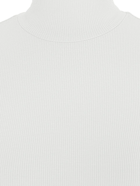 White Cotton Turtleneck Bodysuit, 3 White Cotton Turtleneck Bodysuit, 3
