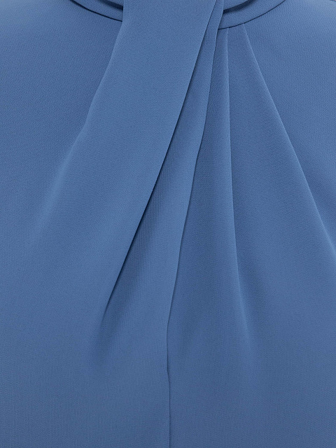 Blue Draped Midi Dress, 3