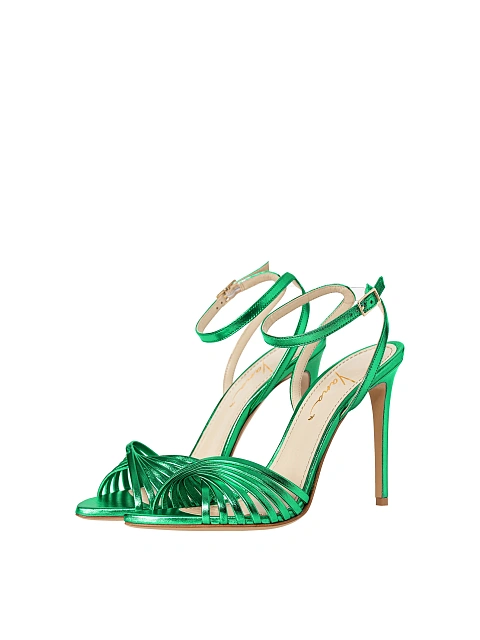Green leather sandals, 1