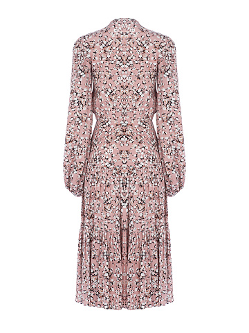 Pink Flower Printed Midi Dress , 2