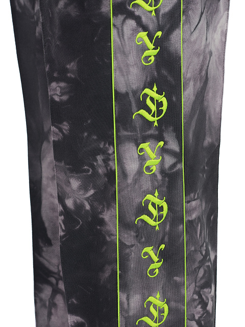 Grey Tie-dye & Neon Green YD Embroidered Jersey Suit, 5