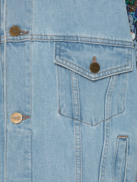 Oversized denim jacket with embroidery, 3 Oversized denim jacket with embroidery, 3