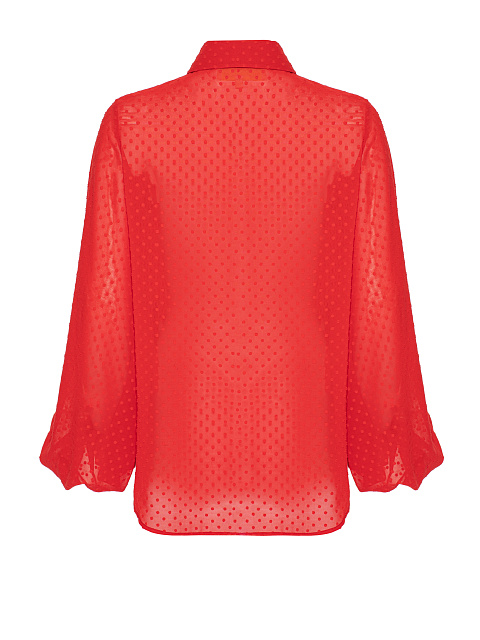 Red Polka Dot Chiffon Blouse, 3 Red Polka Dot Chiffon Blouse, 3
