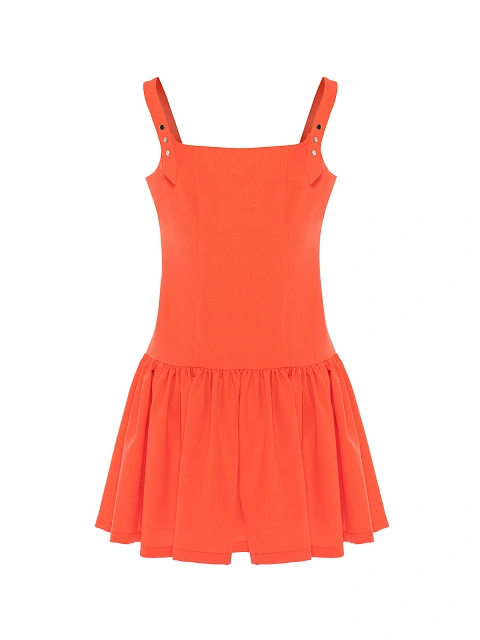 Coral viscose mini dress, 2 Coral viscose mini dress, 2
