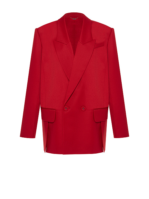 Red Double Breasted Wool Jacket, 1 Red Double Breasted Wool Jacket, 1