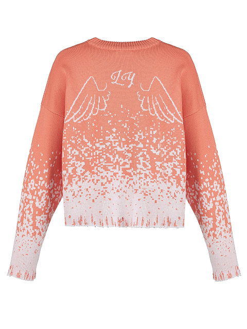 Coral "Snow Angel" Distressed Sweater, 2 Coral "Snow Angel" Distressed Sweater, 2