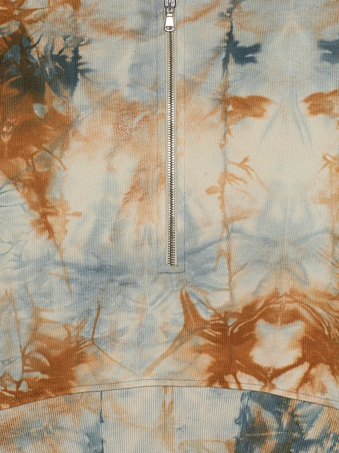 Blue & Brown Embroidered Tie-dye Cotton Tracksuit, 4 Blue & Brown Embroidered Tie-dye Cotton Tracksuit, 4