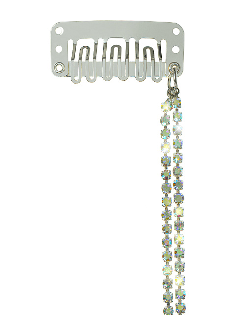 Silver & Multicolor Rhinestone Hairpin, 2 Silver & Multicolor Rhinestone Hairpin, 2