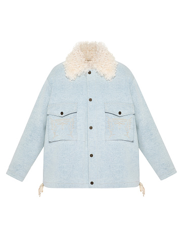Light Blue Denim & Shearling Parka, 1