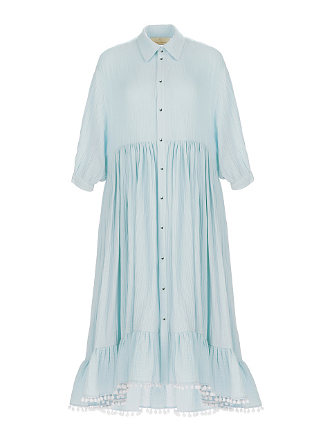 Light Blue Cotton Shirt Dress , 1 Light Blue Cotton Shirt Dress , 1