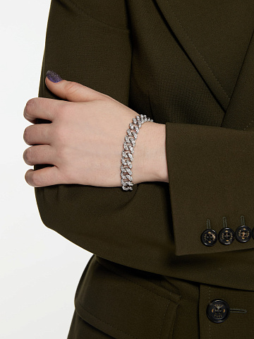 White gold chain bracelet with diamonds, 2