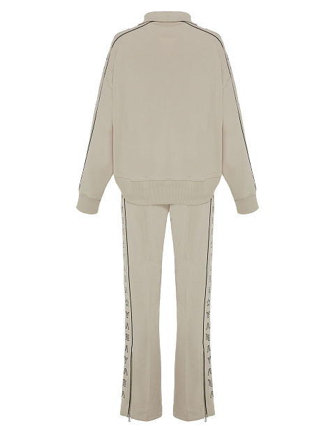 Beige & Black "Yana" Embroidered Jersey Suit, 2 Beige & Black "Yana" Embroidered Jersey Suit, 2