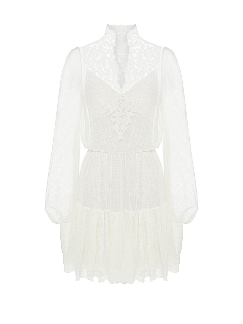 White double-layer cotton dress, 1