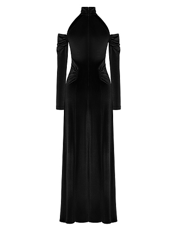 Black Velvet Maxi Dress, 2