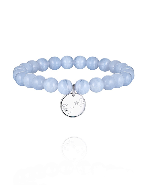 Silver & Agate Beaded Bracelet, 1