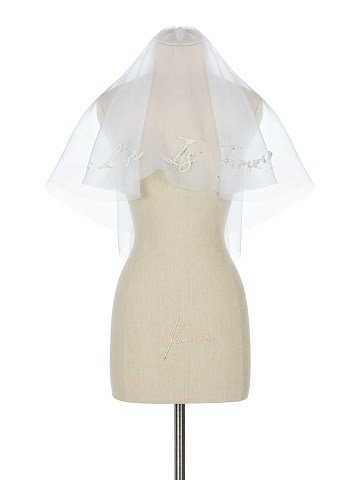 Love Is Forever Short White Veil, 1