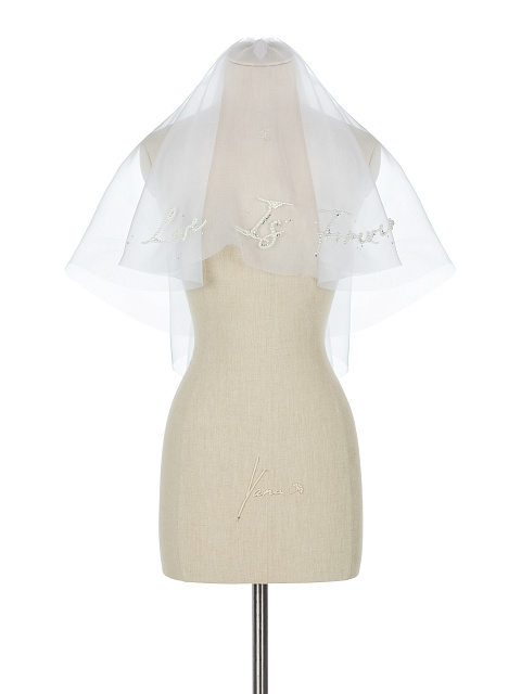 Love Is Forever Short White Veil, 1