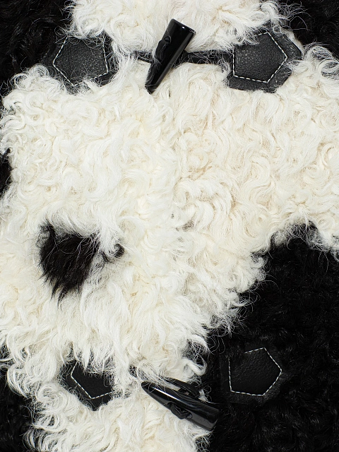 Black & White Kalgan Fur Vest, 3 Black & White Kalgan Fur Vest, 3