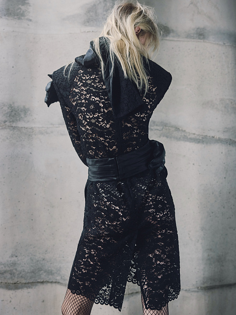 Black lace midi dress, 5