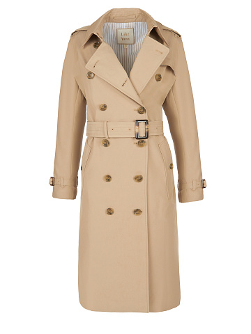 Beige Cotton Trench Coat, 1