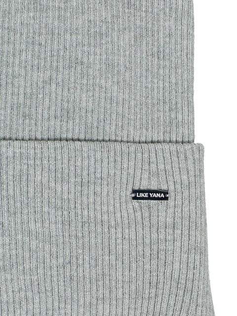 Grey Ribbed Beanie Hat, 3 Grey Ribbed Beanie Hat, 3