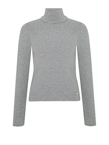 Grey Cashmere & Silk Turtleneck, 1