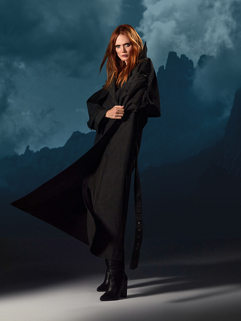 Black Leather Trim Cotton Trench Coat, 8 Black Leather Trim Cotton Trench Coat, 8
