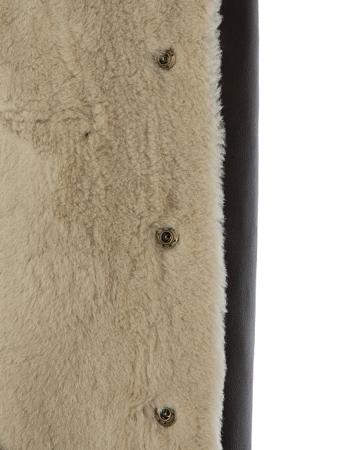 Dark Brown Leather & Shearling Jacket, 4 Dark Brown Leather & Shearling Jacket, 4