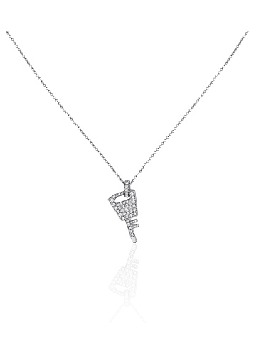 Round Diamond & White Gold Necklace, 2