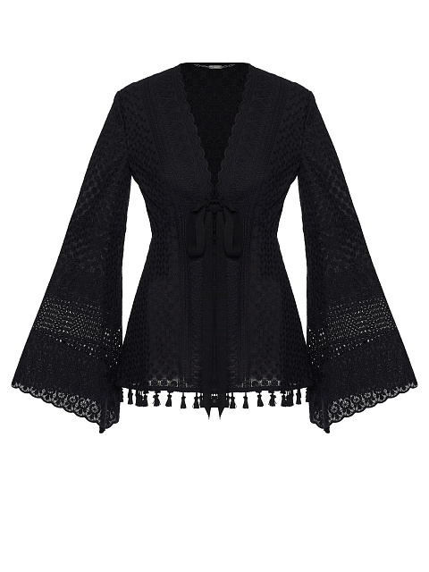 Black Cotton Lace Blouse, 1