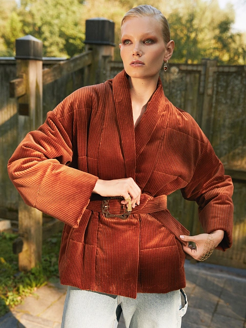 Brown Belted Velvet Jacket, 5 Brown Belted Velvet Jacket, 5
