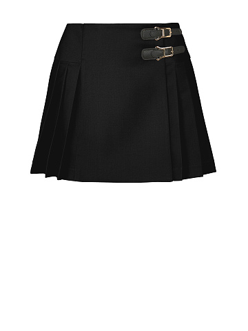 Black Pleated Mini Skirt, 1
