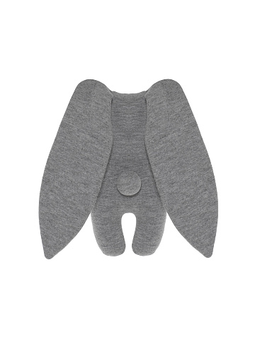 Toy "Hare" gray with neon orange embroidery, 2