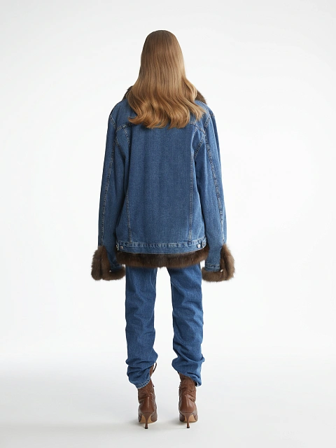 Blue Denim & Barguzin Sable Jacket, 4