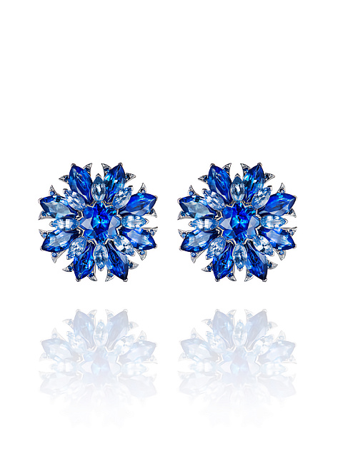 Sapphire & White Gold Earrings, 1