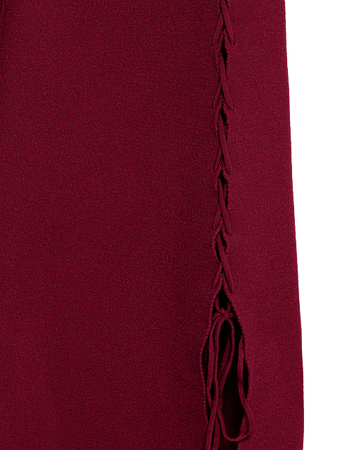 Bordeaux Lace Up Jersey Midi Dress, 4 Bordeaux Lace Up Jersey Midi Dress, 4