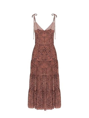 Brown sundress with leopard print, 2