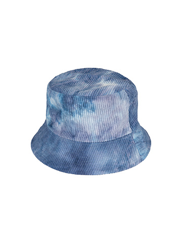 Dark Blue Tie-dye & Dark Blue Embroidery Corduroy Bucket Hat, 2