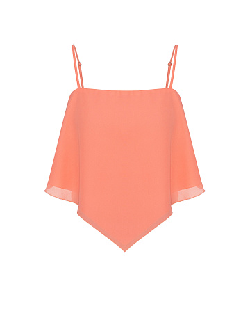 Coral camisole top with thin straps, 1