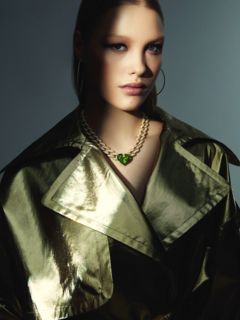 Gold, Peridot & Diamonds Necklace, 7