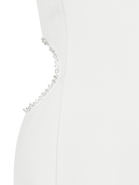 Crystals Embellished White Cut Out Maxi Dress, 3 Crystals Embellished White Cut Out Maxi Dress, 3